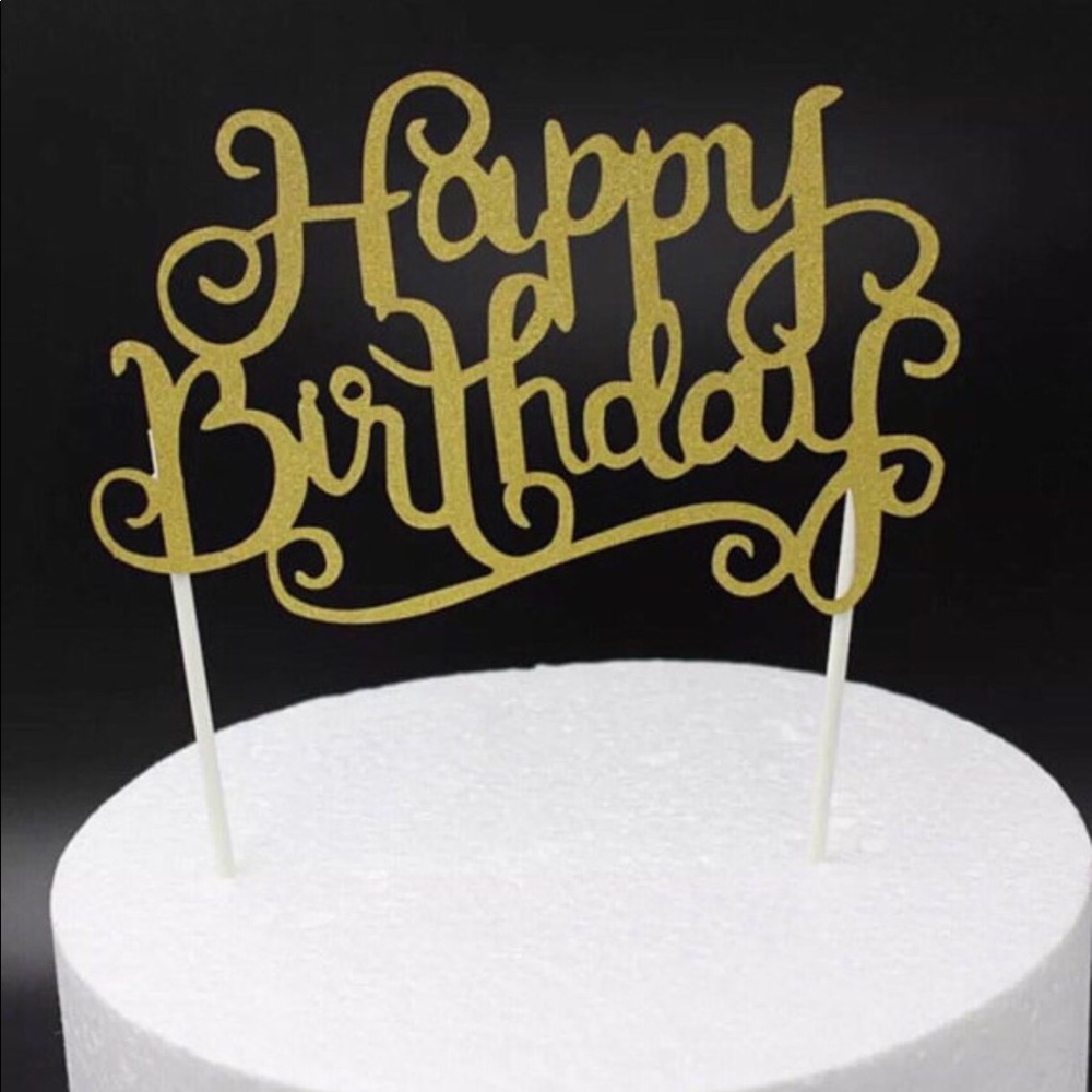 Happy birthday cake topper
